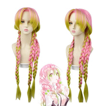Load image into Gallery viewer, Kimetsu No Yaiba Cos Wig Mansi Honey Glass Gradient Twist Braid Anime Cosplay Modeling Style

