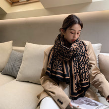 Load image into Gallery viewer, Autumn and Winter F Letter Thickened Artificial Cashmere Scarf Women's Korean Style Dongdaemun All-Matching Long Women's Shawl Scarf

