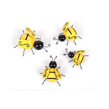 Load image into Gallery viewer, 4pcs/Set Wrought Iron Bee Country Decoration Ornament Metal Animal Handicraft Simulation Wall Art Ornament
