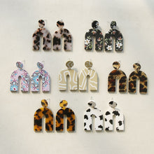 Load image into Gallery viewer, Cow Girls Earrings Cute Exaggerated Auricular Needle Door Leopard Acrylic Earrings

