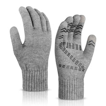 Load image into Gallery viewer, Knitted Touch-Screen Gloves Winter Warm Fleece-Lined Men's and Women's Outdoor Riding Electric Car Cold-Proof Gloves Direct Supply
