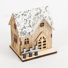 Load image into Gallery viewer, Christmas Wooden Craftwork Wooden Snow Light-Emitting Cabin Lighting Home Desktop Led Decorations Ornaments
