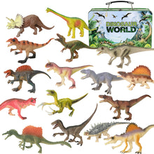 Load image into Gallery viewer, 16pcs/Set Solid Dinosaur Model Iron Boxed Dinosaur Toy Set Simulated Dinosaur Models Toys
