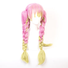 Load image into Gallery viewer, Kimetsu No Yaiba  Wig Love Column Mansi Honey Glass Cos Wig Double Tiger Clip Ponytail Cosplay Wig

