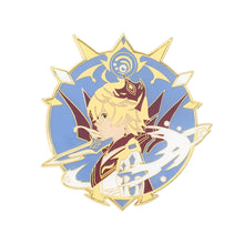 Load image into Gallery viewer, Cartoon Anime Game Derivative Golden M Badge Original God Brooch Sweet Rain Wendi Eye of God Carved Sunny Brooch
