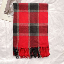 Load image into Gallery viewer, Autumn Winter Retro Plaid Artificial Cashmere Scarf Women 'S New Fashion Tassel Warm Scarf Office
