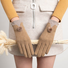 Load image into Gallery viewer, Women's Dralon Rabbit Plush Winter Korean Style Finger Touch Screen Warm Fur Ball Gloves
