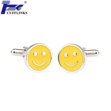 Load image into Gallery viewer, High Quality French Cufflinks Cuff Cufflink Men's Cufflinks Smiling Face Cufflinks
