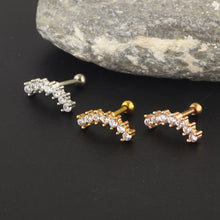 Load image into Gallery viewer, Moon 7 Zircon Fashion Stainless Steel Women's Ear Bone Stud Screw Earrings
