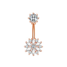 Load image into Gallery viewer, Zircon Navel Ring Navel Stud Piercing Jewelry
