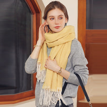 Load image into Gallery viewer, Solid Color Wave Light Striped New Scarf Women's Winter Fresh Sweet Macaron Monochrome Mid-Length

