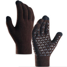 Load image into Gallery viewer, Men's and Women's Knitted Touch Screen Warm Gloves Wool Non-Slip Thickened Fleece-Lined Ski Riding Gloves

