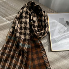 Load image into Gallery viewer, Fashion Plaid Scarf Winter Korean Style Sweet Cashmere Thickened Warm Shawl Gift
