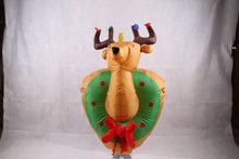 Load image into Gallery viewer, Santa Claus 1.2 M Inflatable Toy Wall-Mounted Deer Head Christmas Atmosphere Scene Layout Doll Decorations
