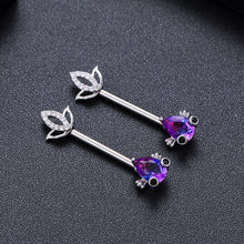 Load image into Gallery viewer, Zircon Nipple Ring Adhesive Nail Piercing
