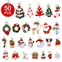 Load image into Gallery viewer, Retro Zinc Alloy Accessories Accessories Dripping Oil Christmas Series Pendant Holiday Jewelry 50pcs/Bag
