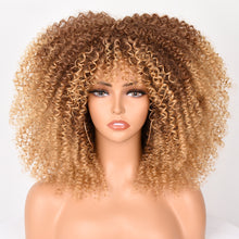 Load image into Gallery viewer, Wig Female African Small Curly Headgear with Bangs Chemical Fiber Wig Multi-Color Optional Xuchang Wig
