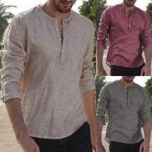 Load image into Gallery viewer, round Neck Solid Color T-shirt Simple Casual Bottoming Shirt Pullover Long Sleeve Shirt
