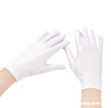 Load image into Gallery viewer, Men's and Women's Spandex Jewelry Gloves Elastic Tight Black and White Dance Performance Etiquette Command MC Gloves
