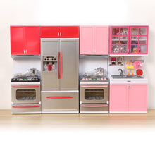 Load image into Gallery viewer, Children Play House Simulation Kitchen Tableware Set Boys and Girls Pink Cooking Kitchenware Combination Cooking Toy Gift
