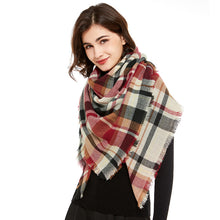 Load image into Gallery viewer, For Autumn and Winter Plaid Cashmere-like Warm Scarf Thickened plus Size Shawl All-Matching Large Kerchief Women
