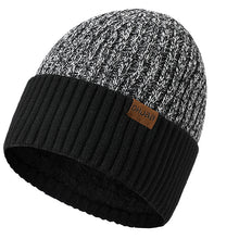 Load image into Gallery viewer, Winter Men's Double Layer Woolen Cap Adult New plus Velvet Warm Knitted Hat Logo
