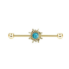 Load image into Gallery viewer, Ear Studs 14G External Thread Piercing Jewelry Ear Bridge Double Ear Piercings Straight Rod Zircon Earrings
