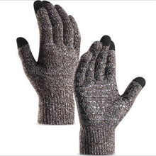 Load image into Gallery viewer, Men's and Women's Knitted Touch Screen Warm Gloves Wool Non-Slip Thickened Fleece-Lined Ski Riding Gloves
