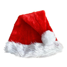 Load image into Gallery viewer, Fleece-Lined Thickened Christmas Hat Adult and Children Christmas Decorations Long Fluff Short Fluff Red and White Plaid Hat
