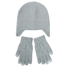 Load image into Gallery viewer, Outdoor Hat Gloves Two-Piece Set Women's Fleece Ears Protection Cap Gloves Hat Set
