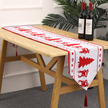 Load image into Gallery viewer, Christmas Decorations Knitted Fabric Table Runner Dining Table Santa Claus Decoration Home Dress up
