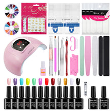 Load image into Gallery viewer, Gel Polish Set Nail kit Nail Beauty Tool Set Mini UV Polish Full Set of Beginner Nail Polish Led Led Nail Lamp
