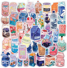 Load image into Gallery viewer, 50PCS Summer Cute Flavored Drink Stickers PVC Kawaii Cartoon Beverage Decal sticker For Girl DIY Laptop Stationery Water Bottle
