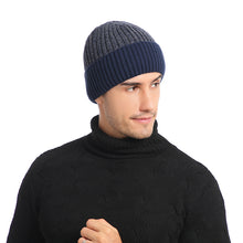 Load image into Gallery viewer, Winter Men's Double Layer Woolen Cap Adult New plus Velvet Warm Knitted Hat Logo
