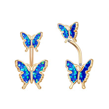 Load image into Gallery viewer, Dripping Butterfly Belly Ring Navel Stud Piercing

