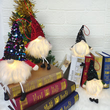 Load image into Gallery viewer, Christmas Long Leg Faceless Light-Emitting Doll Sequin Hat Dwarf Forest Doll Doll Pendant
