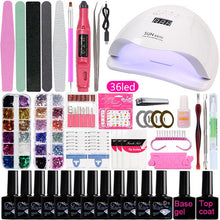 Load image into Gallery viewer, Nail Beauty Tool Set EBay Beginner Home Hot Lamp UV Polish Grinding Machine
