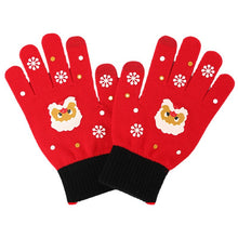Load image into Gallery viewer, Five Finger Touch Screen Knitting Game Warm Thickened Cartoon Riding Knitting Wool Gloves
