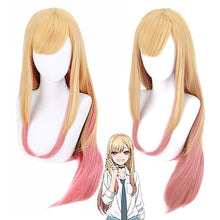 Load image into Gallery viewer, Kano Dressing Doll Fall in Love Female Owner Kitagawa Sea Dream Cos Wig Yellow Gradient Pink
