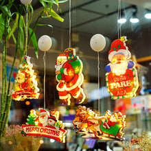 Load image into Gallery viewer, Christmas Decorative Lights Shop Window Ornament Balcony Window Sucker Led Hanging Lamp Christmas Lighting Scene Layout
