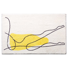 Load image into Gallery viewer, Body Art Cashmere-like Bedroom Carpet Absorbent Floor Mat Abstract Line Door Mat
