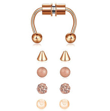 Load image into Gallery viewer, Stainless Steel Magnet Fake Nose Ring Style Supply Magnetic Nasal Splint
