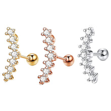 Load image into Gallery viewer, Moon 7 Zircon Fashion Stainless Steel Women's Ear Bone Stud Screw Earrings
