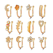 Load image into Gallery viewer, Zircon Nasal Splint Fake Nose Ring Piercing Jewelry
