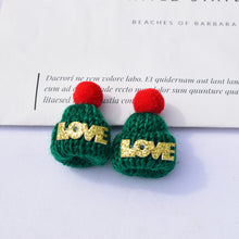 Load image into Gallery viewer, Wool Knitted Christmas Hat Korean Mini Small Hat Christmas Toy Decoration Pompons Ornament Accessories
