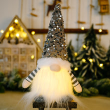 Load image into Gallery viewer, New Christmas Decorative Sequins Rudolf Doll with Lights Faceless Doll Ornaments
