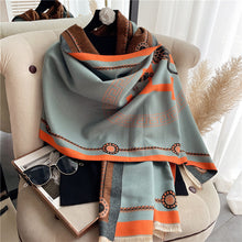 Load image into Gallery viewer, H Cashmere Big   Scarf Women's Winter Thermal Long Thickened Carriage Foreign Trade Scarf Shawl Dual-Use
