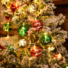 Load image into Gallery viewer, LED Christmas Holiday Electroplating Ornament Ball Lighting Chain Party Creative Scene Indoor Layout Net Red Color Lighting Chain Pendant
