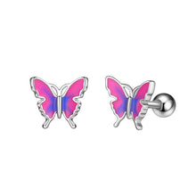 Load image into Gallery viewer, Oil Dripping Butterfly Ear Bone Stud Earrings Piercing Jewelry
