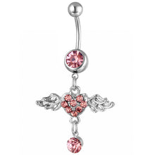 Load image into Gallery viewer, Diamond Angel Wings Navel Ring Navel Stud Navel Decoration Creative Belly Dance Accessories
